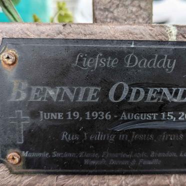 ODENDAAL Benny 1936-2021