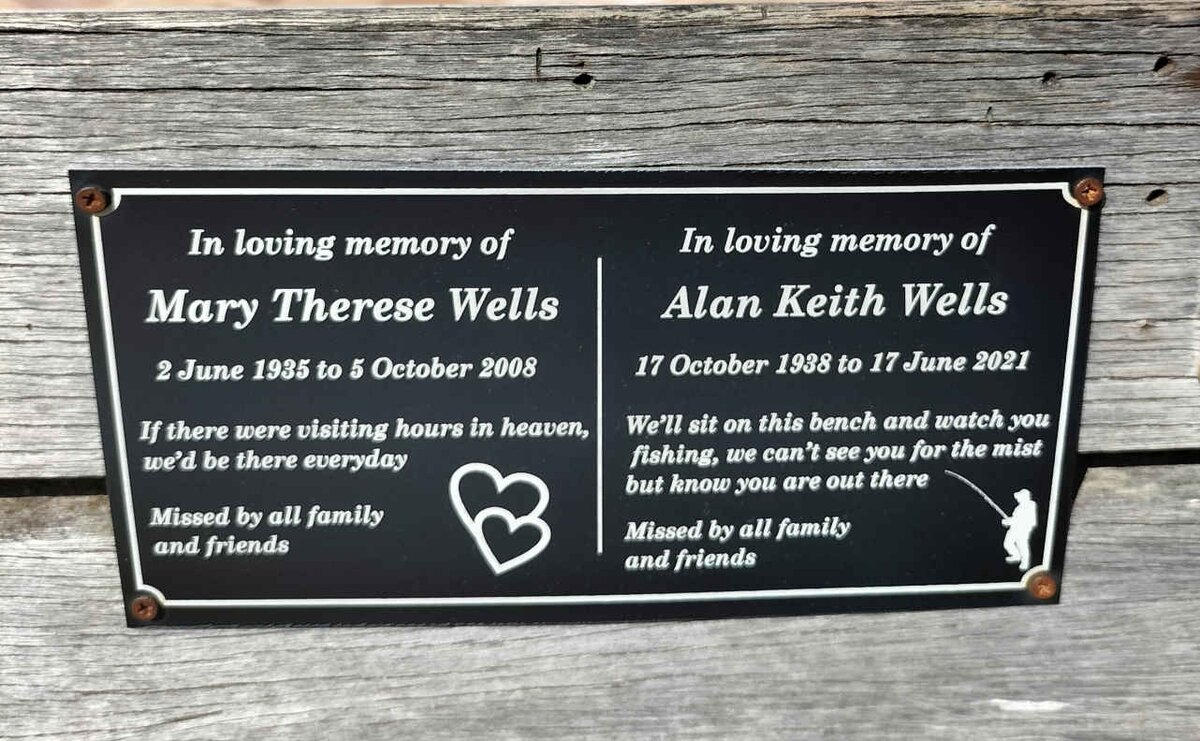 WELLS Alan Keith 1938-2021 &amp; Mary Therese 1935-2008