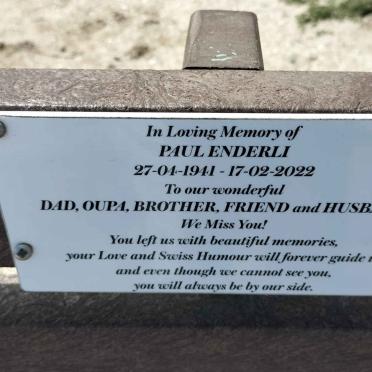 ENDERLI Paul 1941-2022