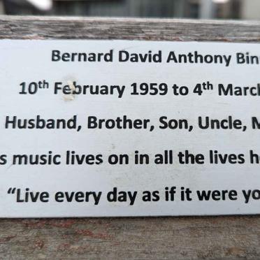 BINNS Bernard David Anthony 1959-2016
