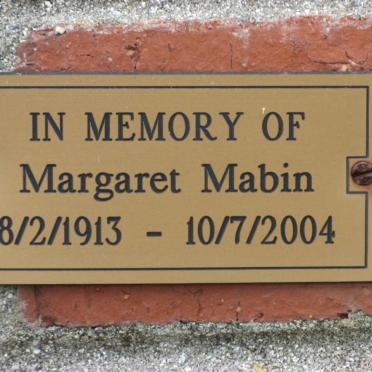MABIN Margaret 1913-2004