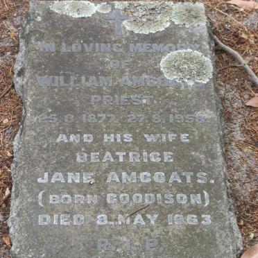 AMCOATS William 1877-1958 &amp; Beatrice Jane GOODISON  -1963