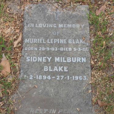 BLAKE Sidney Milburn 1894-1963 &amp; Muriel Lepine 1893-1961