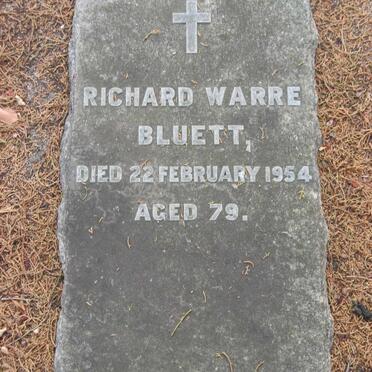 BLUETT Richard Warre  -1954