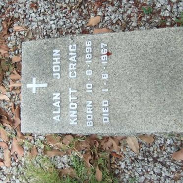 CRAIG Alan John Knott 1896-1967