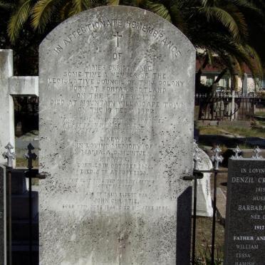 CHRISTIE James 1810-1882 &amp; Maria A.C. MEINTJES 1822-1883 :: CHRISTIE John 1844-1894