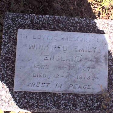 ENGLAND  Winifred Emily 1907-1973