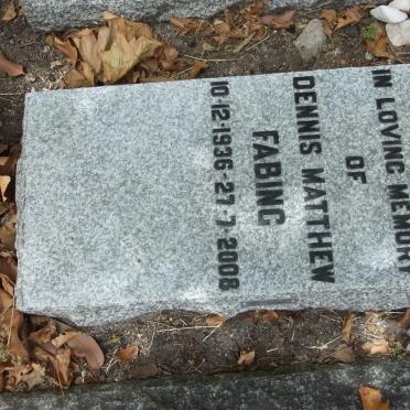 FABING Dennis Matthew 1936-2008