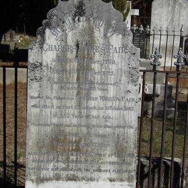 FAIR Charles James 1799-1875 &amp; Mary LEEVIS 18?1-1890 :: FAIR Thomas Warden -1862