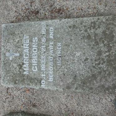 GIBBONS Margaret 1933-1981