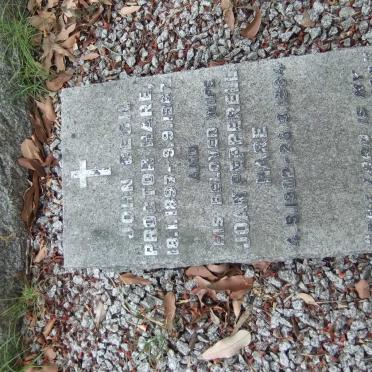 HARE John Cecil Proctor 1897-1967 &amp; Joan Pepperell 1902-1984