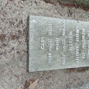 HYDE Annie Maud 1884-1972