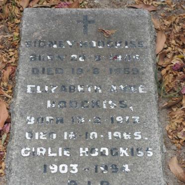HODGKISS Sidney 1905-1959 :: HODGKISS Elizabeth Ann 1913-1965 :: HODGKISS Girlie 1903-1994