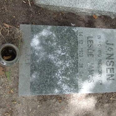 JANSEN Leslie James 1920-2004