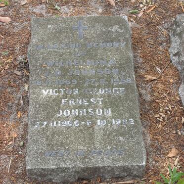 JOHNSON Wilhelmina J.D. 1869-1958 :: JOHNSON Victor George Ernest 1905-1982