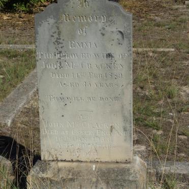 McCRACKEN John -1933 &amp; Emma -1889