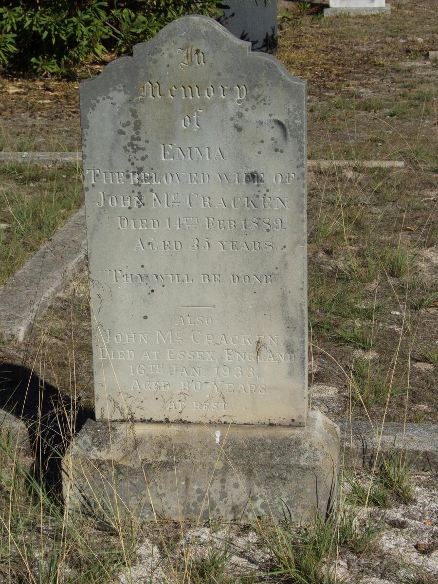 McCRACKEN John -1933 &amp; Emma -1889