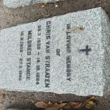 STANGE Mildred 1902-1995 :: VAN STRAATEN Chris 1932-1994