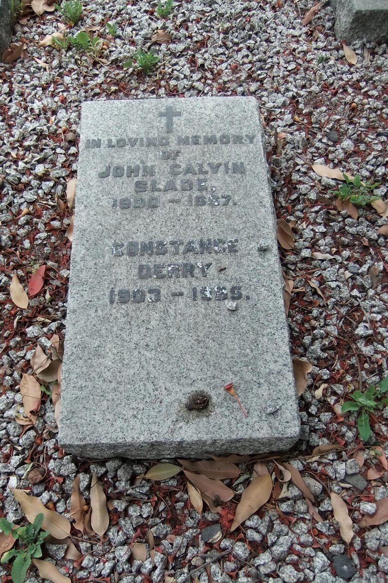 SLADE John Calvin 1900-1967 &amp; Constance Derry 1903-1995