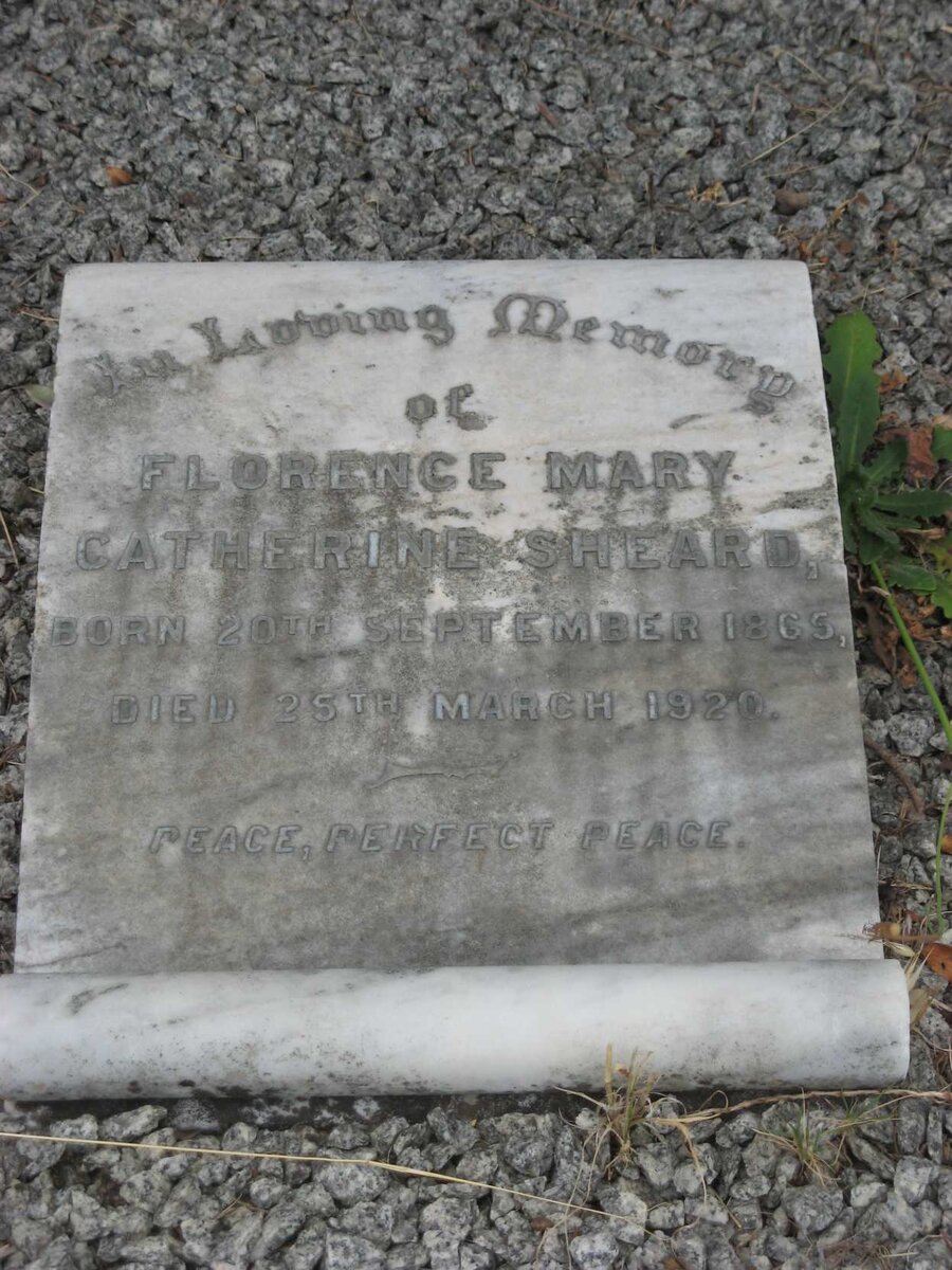 SHEARD Florence Mary Catherine 1865-1920