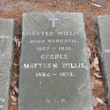 WILLIS George Matthew 1884-1973 &amp; Hester VERCUEIL 1887-1956