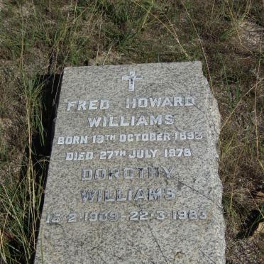 WILLIAMS Fred Howard 1893-1978 &amp; Dorothy 1909-1983