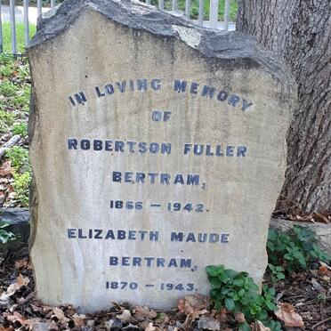 BERTRAM Robertson Fuller 1864-1942 &amp; Elizabeth Maude 1870-1943