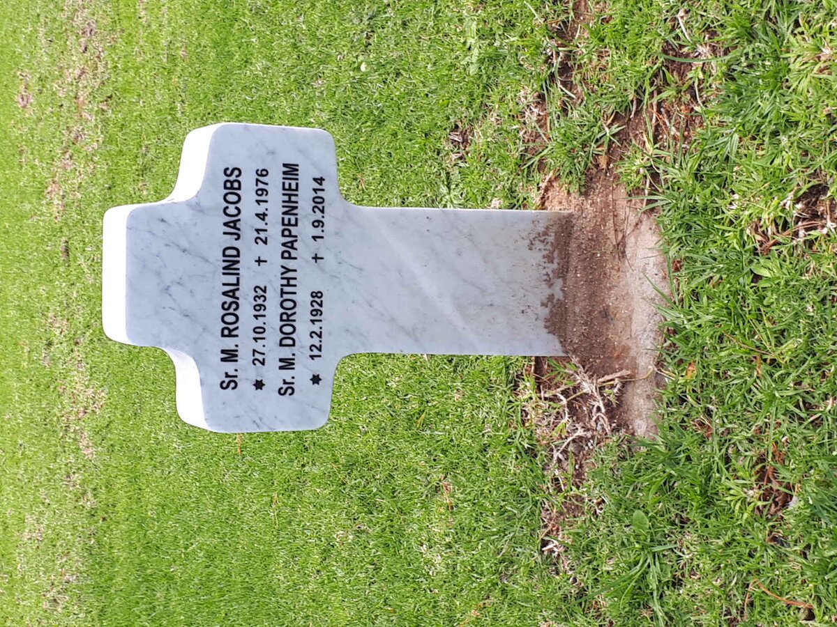 JACOBS M. Rosalind 1932-1976 :: PAPENHEIM M. Dorothy 1928-2014