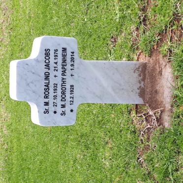 JACOBS M. Rosalind 1932-1976 :: PAPENHEIM M. Dorothy 1928-2014