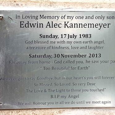 KANNEMEYER Edwin Alec 1983-2013