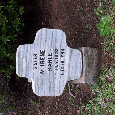 KAHLE M. Irene 1900-1994