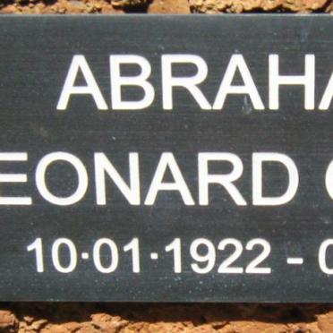 ABRAHAMSE Leonard George 1922-1994