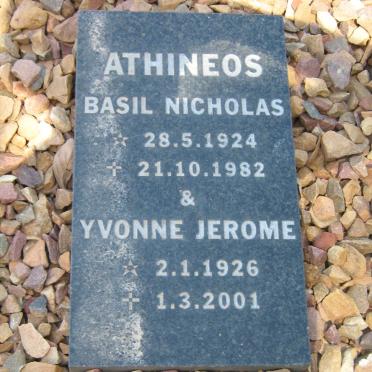ATHINEOS Basil Nicholas 1924-1982 &amp; Yvonne Jerome 1926-2001