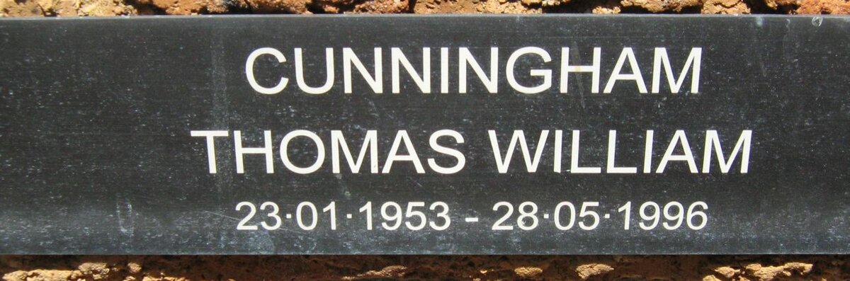 CUNNINGHAM Thomas William 1953-1996