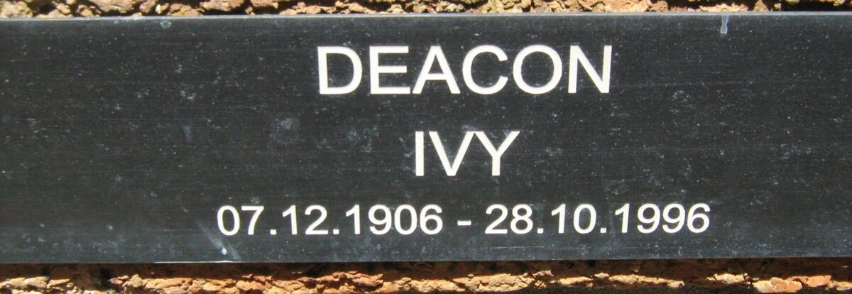 DEACON Ivy 1906-1996