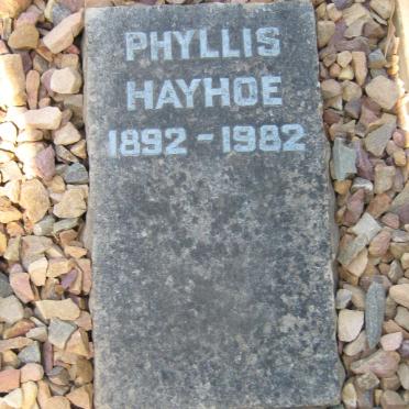 HAYHOE Phyllis 1892-1982