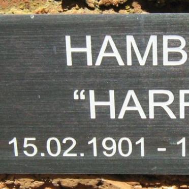 HAMBLIN Harry 1901-1984