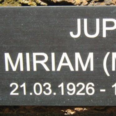 JUPP Miriam 1926-2005