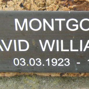 MONTGOMERY David William Aitken 1923-1988
