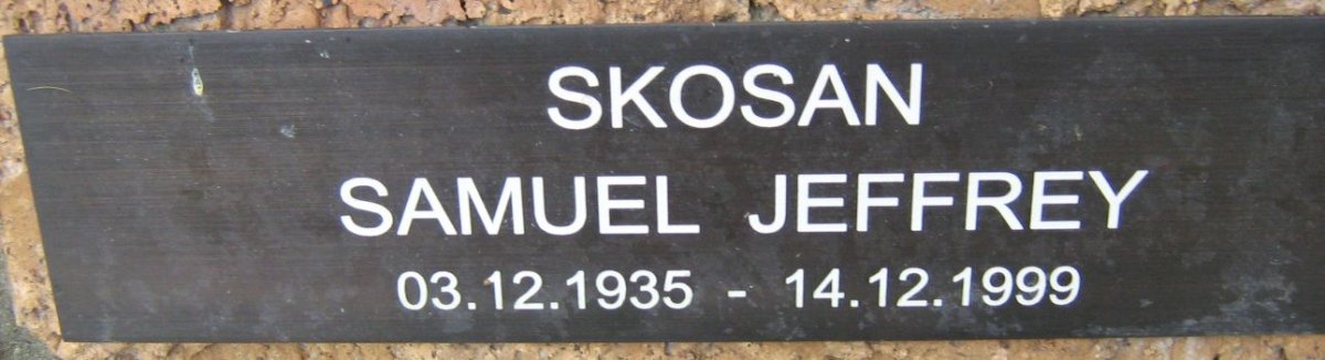 SKOSAN Samuel Jeffrey 1935-1999