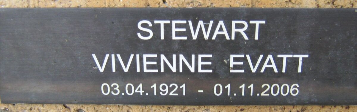 STEWART Vivienne Evatt 1921-2006