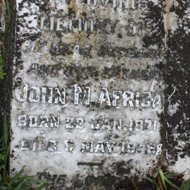 AFRICA John M. 1871-1948