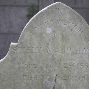 HAYES Scisly Maud 1884-1891