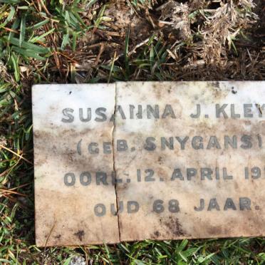 KLEYN Susanna J. nee SNYGANS  -1913
