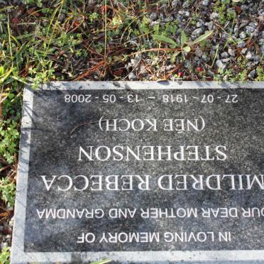 STEPHENSON Mildred Rebecca nee KOCH 1918-2008