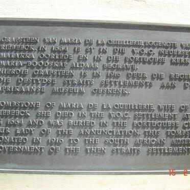 RIEBEECK Maria, van nee DE LA QUEILLERIE -1664_2