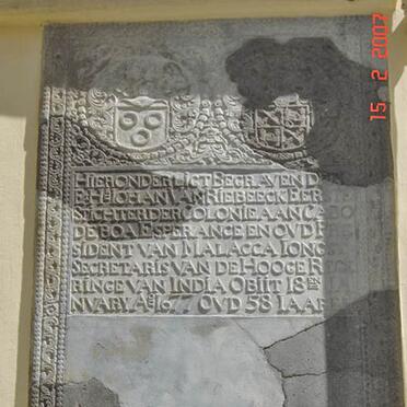 RIEBEECK Jan VAN -1677