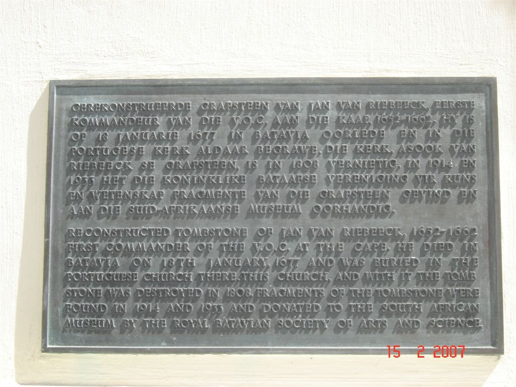 RIEBEECK Jan van -1677