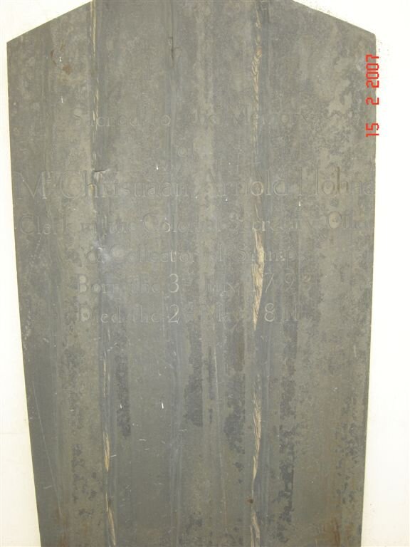 HOHNE Christiaan Arnold 1793-1811