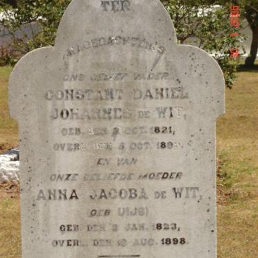 WIT Constant Daniel Johannes, de 1821-1899 &amp; Anna Jacoba UIJS 1823-1898